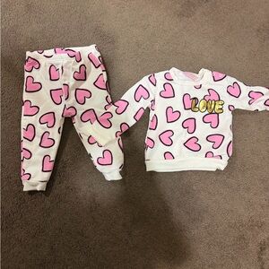 Pink Heart Print Kids'